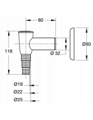 Syfon pralkowy Bonomini 32 mm