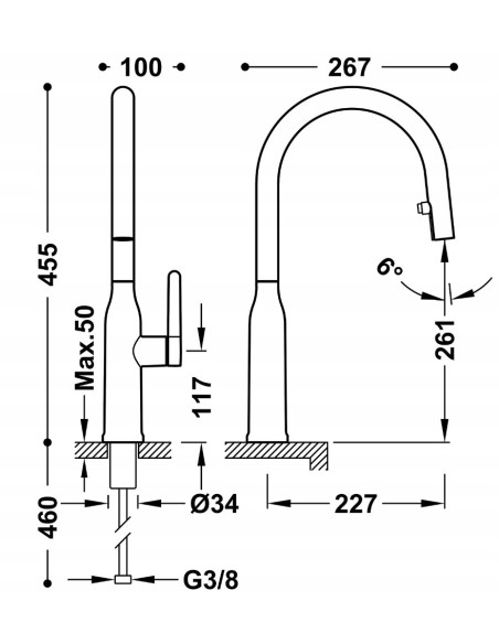 Bateria kuchenna stojąca TRES srebrny 23043802